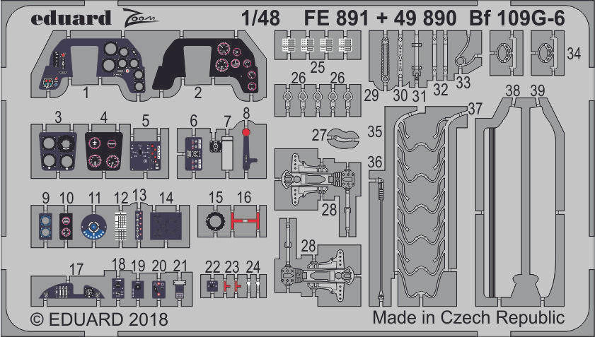 Eduard 1/48 Bf 109G-6 Zoom For TAM FE891
